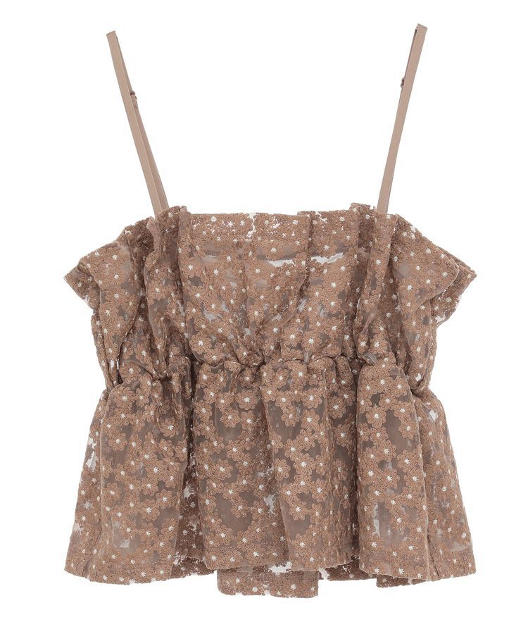 earth music&ecology「キラキラフラワー刺繍ビスチェ」|ベスト・ジレ|