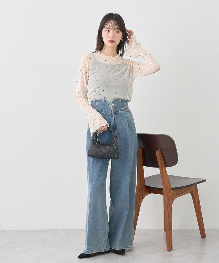 earth music&ecology「スタッズキルトバッグ」|ハンドバッグ|