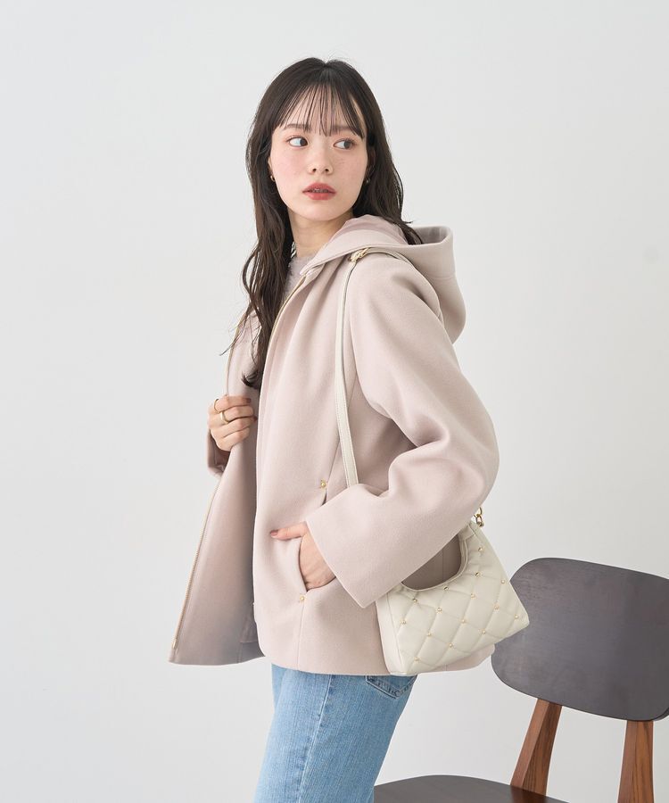 earth music&ecology「スタッズキルトバッグ」|ハンドバッグ|