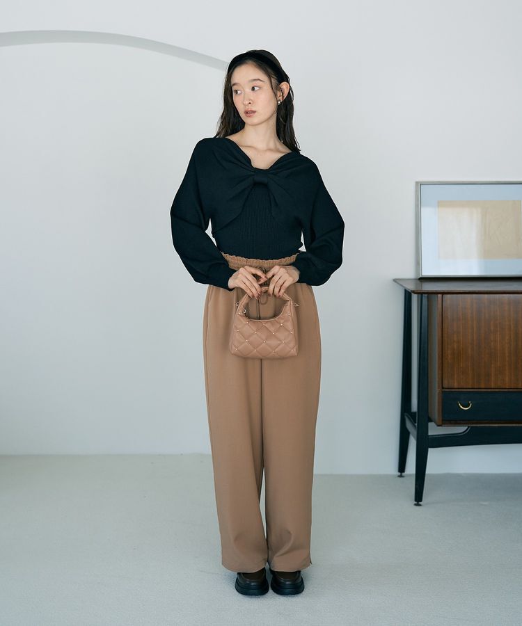 earth music&ecology「スタッズキルトバッグ」|ハンドバッグ|