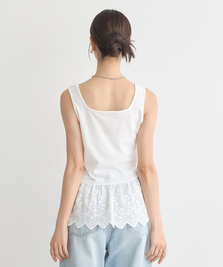 earth music&ecology「コットンレースヘムインナー」|キャミソール|