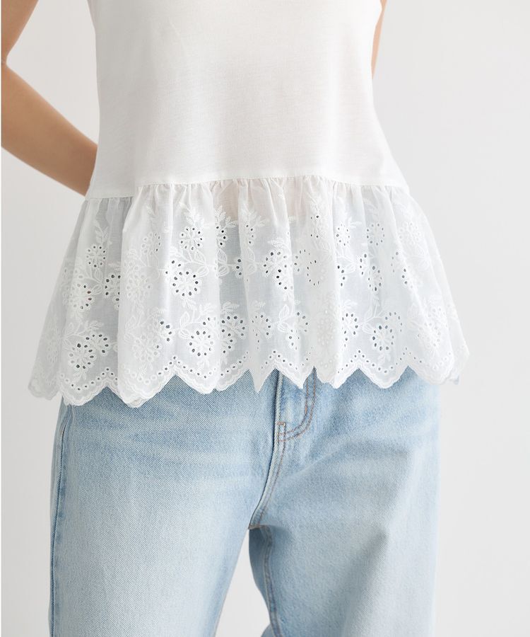 earth music&ecology「コットンレースヘムインナー」|キャミソール|