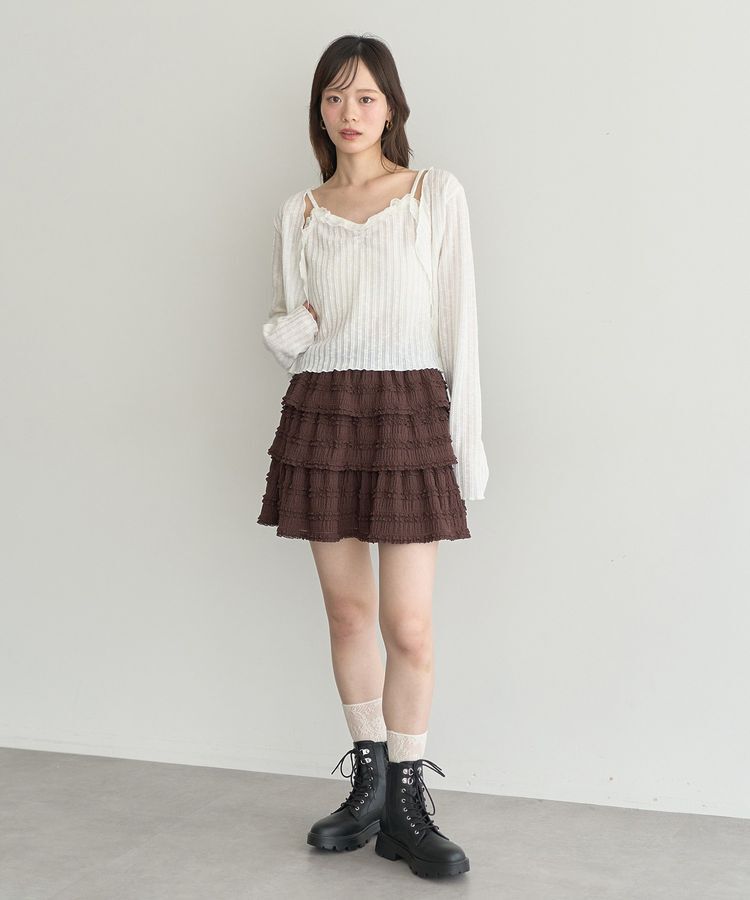 earth music&ecology「フリフリミニスカート」|スカート|