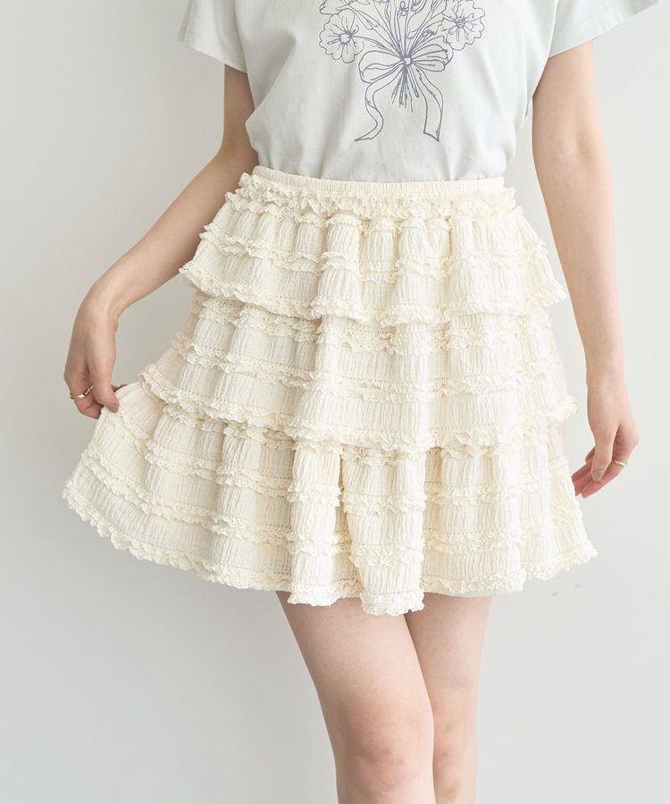 earth music&ecology「フリフリミニスカート」|スカート|