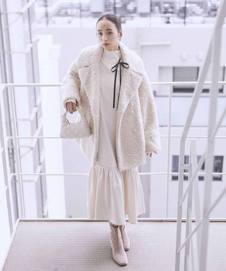 earth music&ecology「2WAYパール&times;リボンネックレス」|ネックレス|