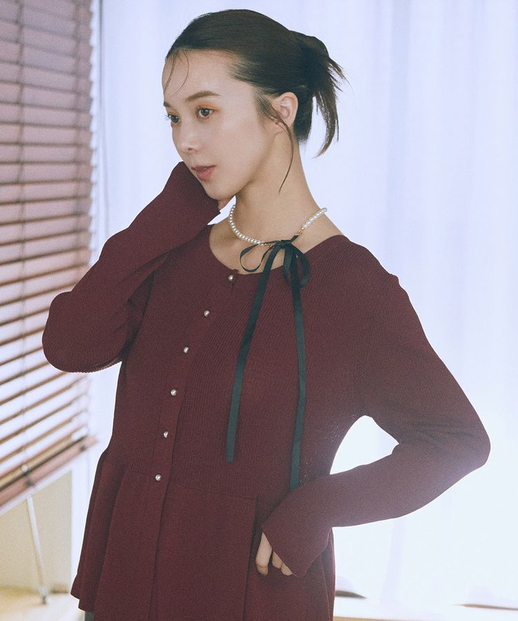 earth music&ecology「2WAYパール&times;リボンネックレス」|ネックレス|