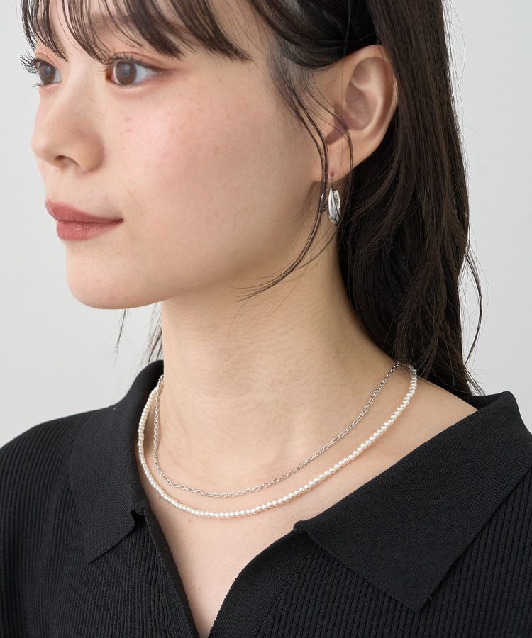 earth music&ecology「SET2点パールチェーンネックレス+コインモチーフネックレス」|ネックレス|
