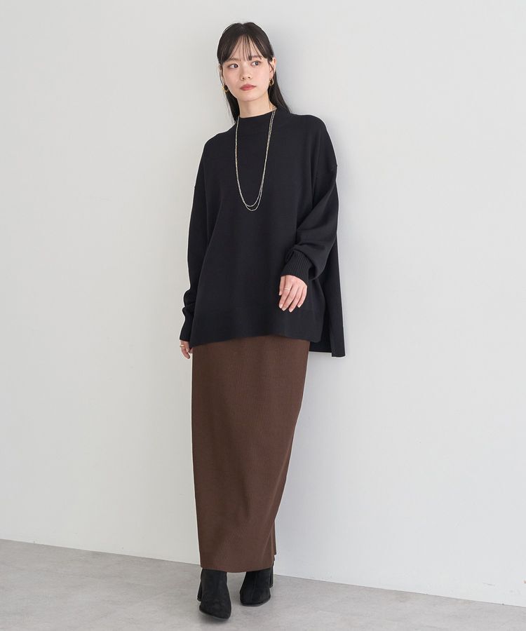 earth music&ecology「セルフカットテレコナロースカート」|タイト|