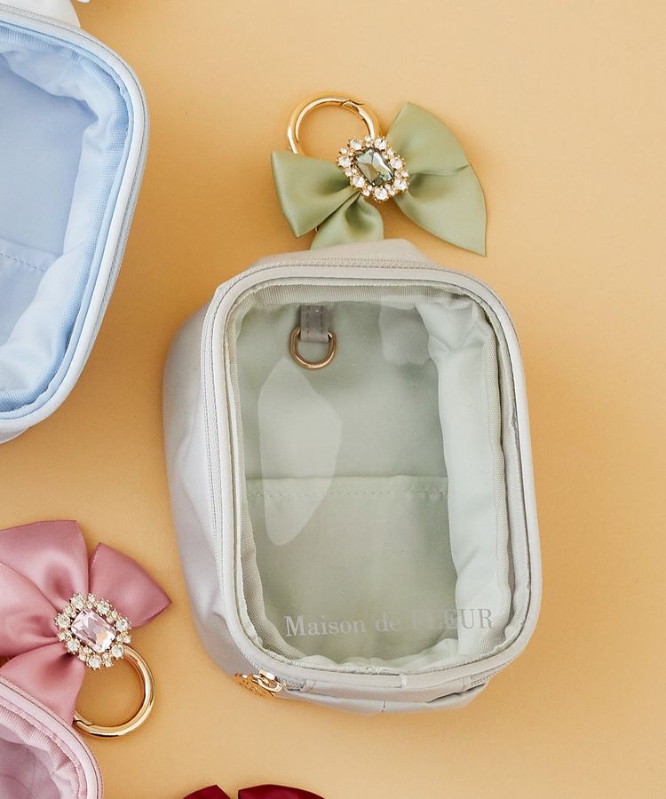 Maison de FLEUR「EC限定クリアポーチS」|ポーチ|ミント