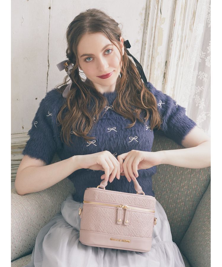 Maison de FLEUR「FLEURモノグラムキューブショルダーバッグ」|ショルダー・メッセンジャー|ピンク