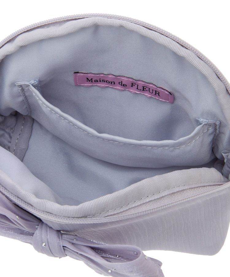 Maison de FLEUR「ストーンリボンラウンドポーチ」|ポーチ|