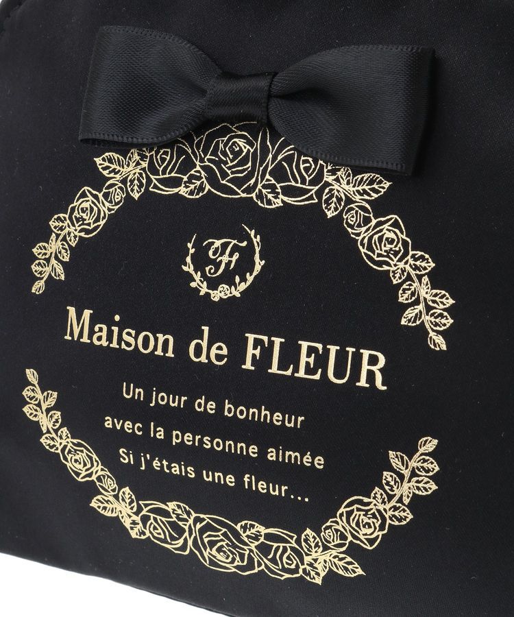 Maison de FLEUR「サテンリボンラウンドポーチ」|ポーチ|