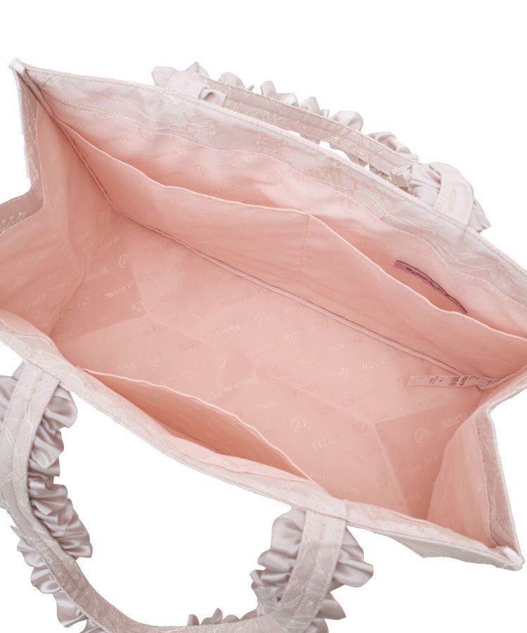 Maison de FLEUR「レースフリルハンドルスクエアトートMバッグ」|トートバッグ|