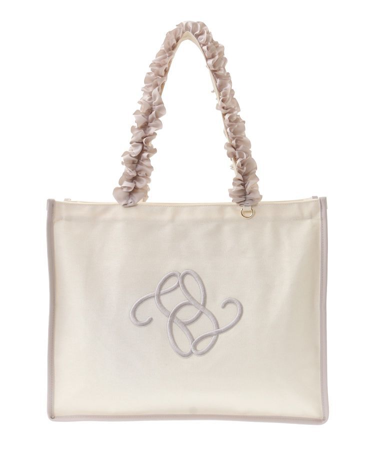 Maison de FLEUR「フリルハンドル帆布キャリーオンバッグ」|トートバッグ|