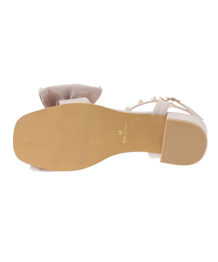 Maison de FLEUR「パールリボンサンダル」|サンダル|