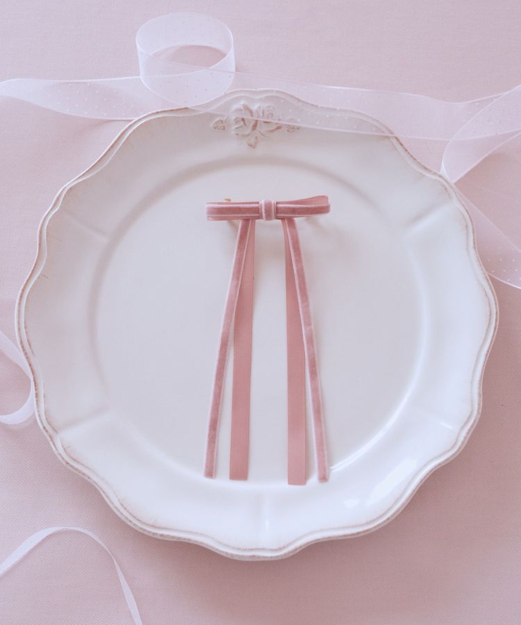 Maison de FLEUR「ピンクマニアレイヤードリボンバレッタ」|その他|ピンクベージュ