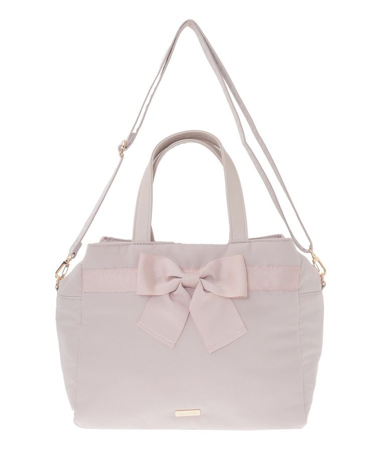 Maison de FLEUR「グログランリボン3ルーム2Wayトートバッグ」|トートバッグ|