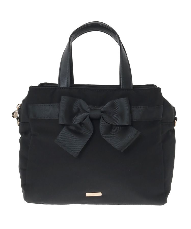 Maison de FLEUR「グログランリボン3ルーム2Wayトートバッグ」|トートバッグ|