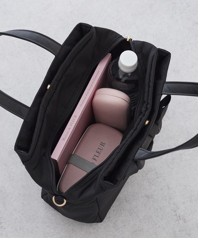 Maison de FLEUR「グログランリボン3ルーム2Wayトートバッグ」|トートバッグ|