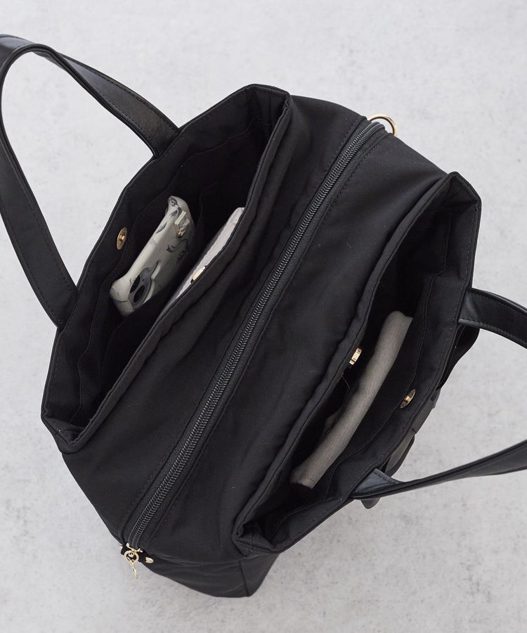 Maison de FLEUR「グログランリボン3ルーム2Wayトートバッグ」|トートバッグ|