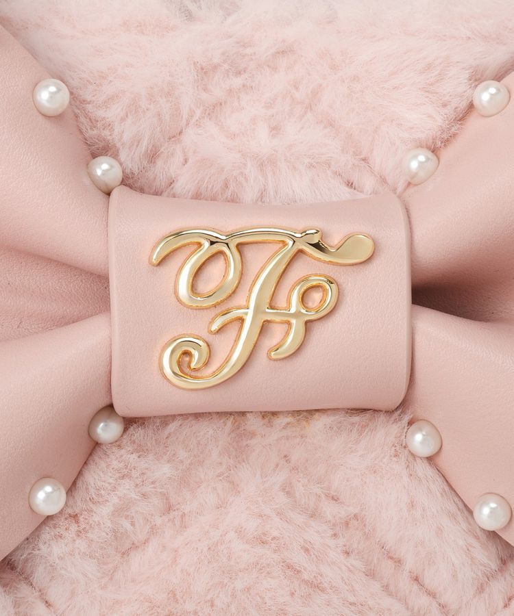 Maison de FLEUR「フェイクファーパールリボントートバッグ」|ハンドバッグ|