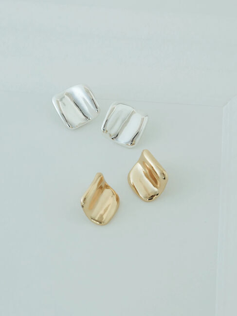  「【WEB限定】ウェーブプレートピアス」|その他|