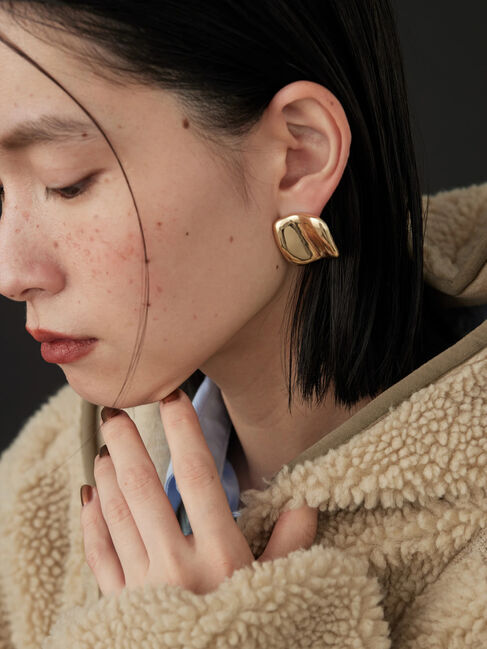  「【WEB限定】ウェーブプレートピアス」|その他|