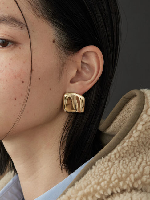  「【WEB限定】ウェーブプレートピアス」|その他|