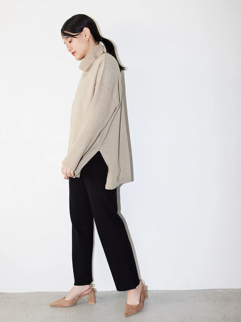  「パチパチしにくいハイネックBIGニットプルオーバー」|ニット・セーター|