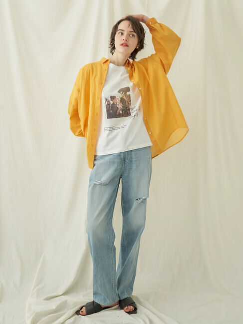 AMERICAN HOLIC「接触冷感+速乾　強撚シアーボイルBIGシャツ」|シャツ・ブラウス|