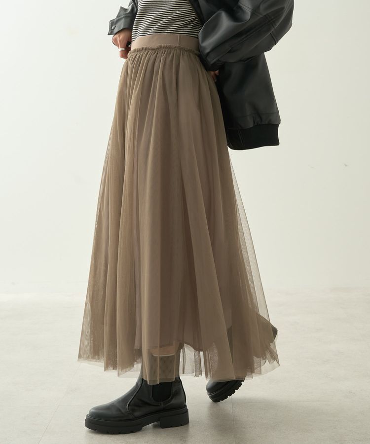 AMERICAN HOLIC「チュールギャザースカート」|スカート|Mocha
