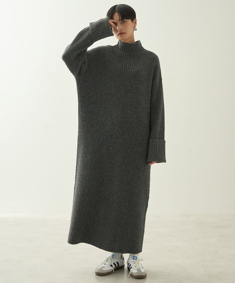 AMERICAN HOLIC「モックネックニットワンピース」|ワンピース|Gray Mixture