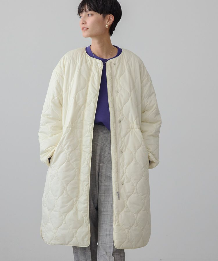 AMERICAN HOLIC「軽ポカノーカラーキルティングロングコート」|その他|
