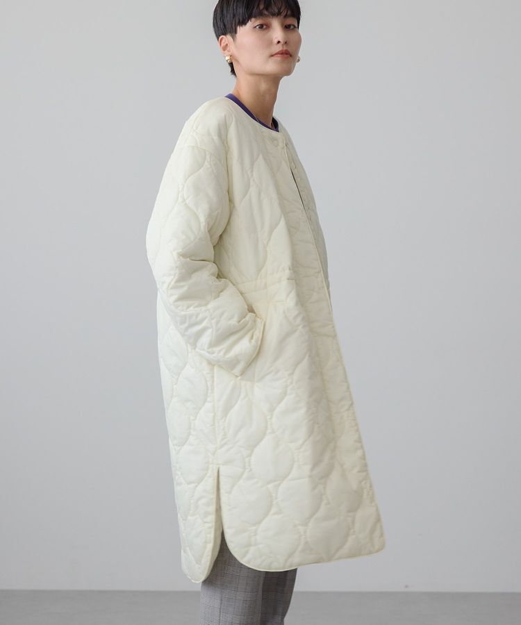 AMERICAN HOLIC「軽ポカノーカラーキルティングロングコート」|その他|