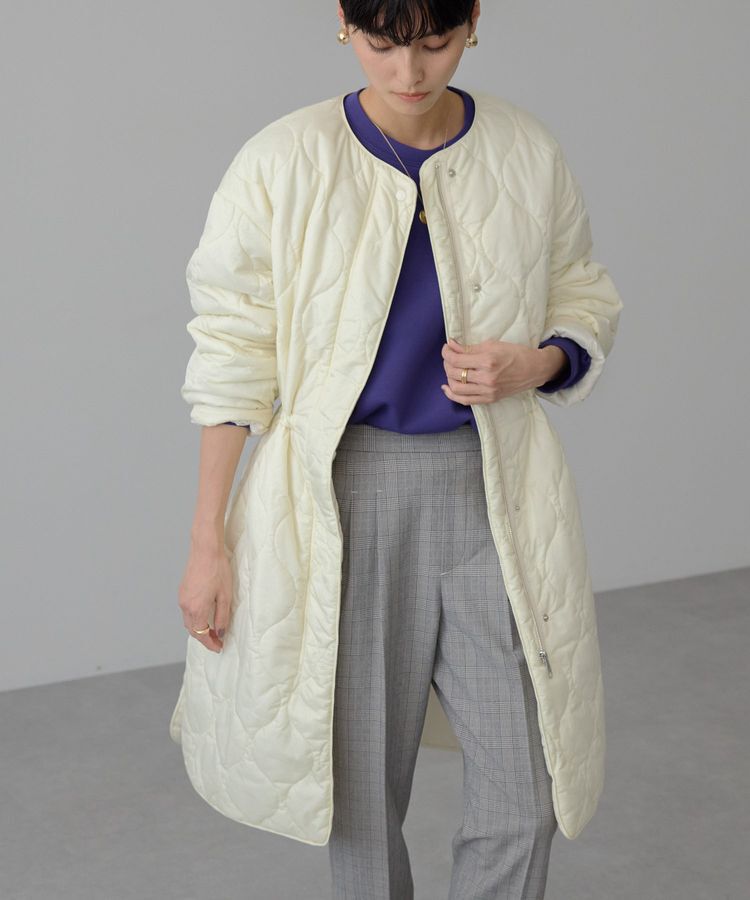 AMERICAN HOLIC「軽ポカノーカラーキルティングロングコート」|その他|