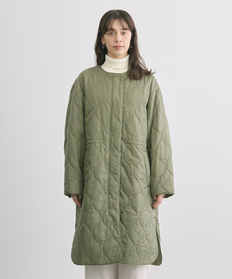 AMERICAN HOLIC「軽ポカノーカラーキルティングロングコート」|その他|