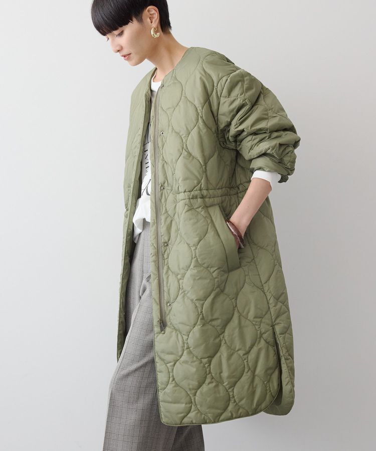 AMERICAN HOLIC「軽ポカノーカラーキルティングロングコート」|その他|