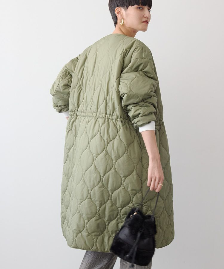 AMERICAN HOLIC「軽ポカノーカラーキルティングロングコート」|その他|