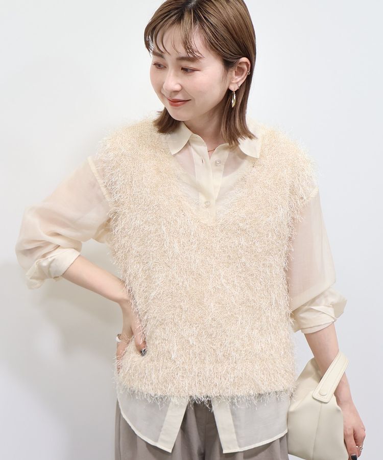 AMERICAN HOLIC「【選べる丈2サイズ】前後2wayシャギーベスト」|ベスト・ジレ|