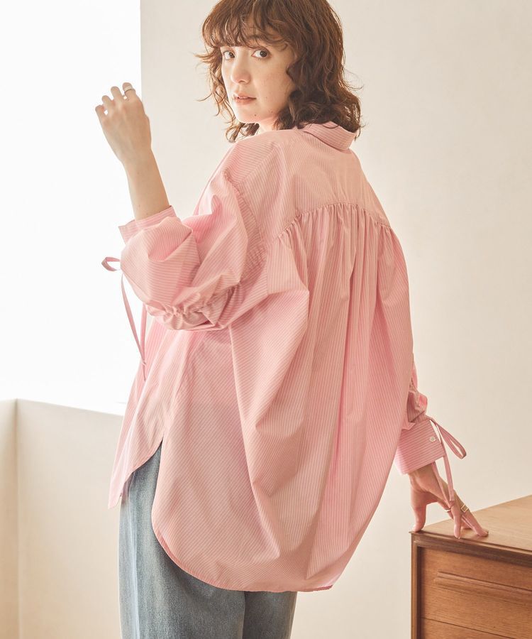 AMERICAN HOLIC「イージーケアバックギャザーリボンシャツ」|シャツ・ブラウス|