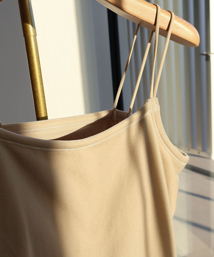 AMERICAN HOLIC「カップ付き ベロアショートキャミソール」|インナー|