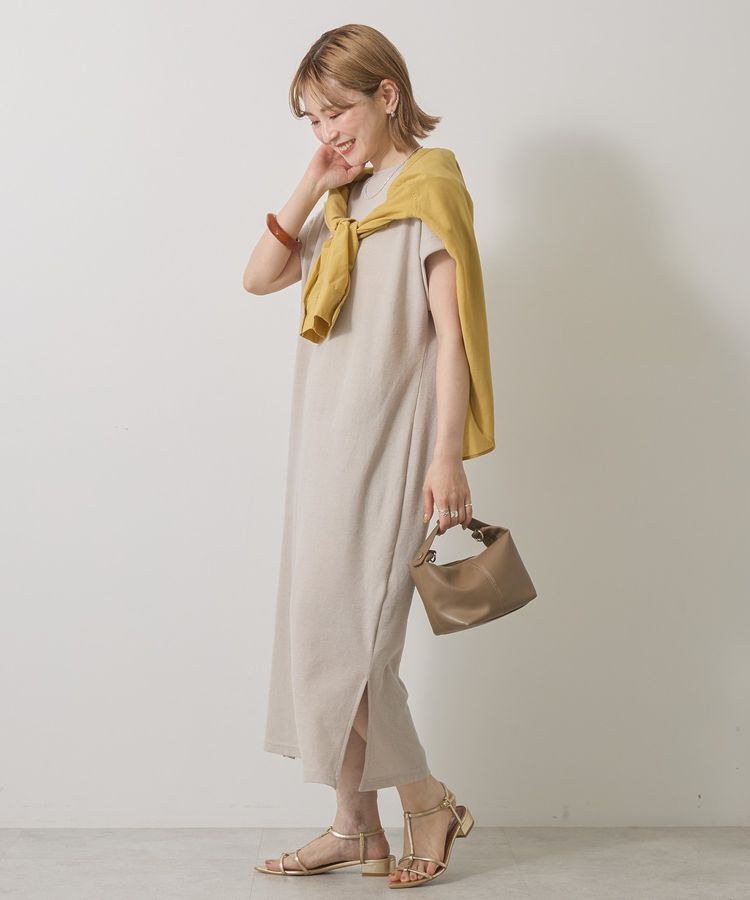 AMERICAN HOLIC「ワッフルサイドスリット半袖ワンピース」|ワンピース|