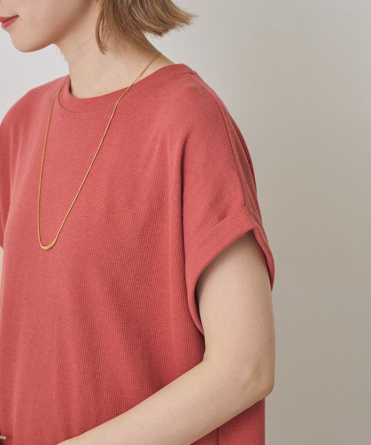 AMERICAN HOLIC「ワッフルサイドスリット半袖ワンピース」|ワンピース|