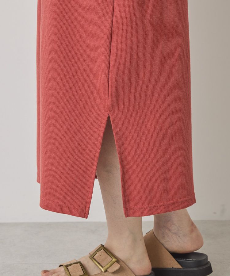 AMERICAN HOLIC「ワッフルサイドスリット半袖ワンピース」|ワンピース|