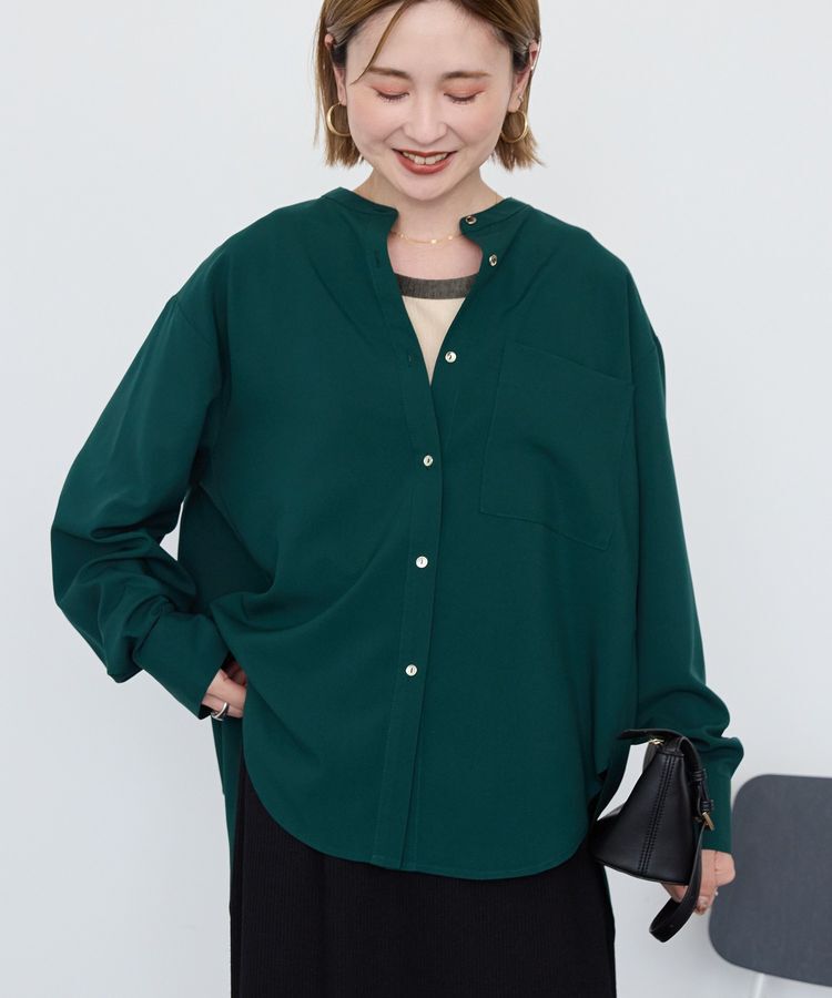 AMERICAN HOLIC「金ボタンバックシャンロングシャツ/チュニック」|シャツ・ブラウス|