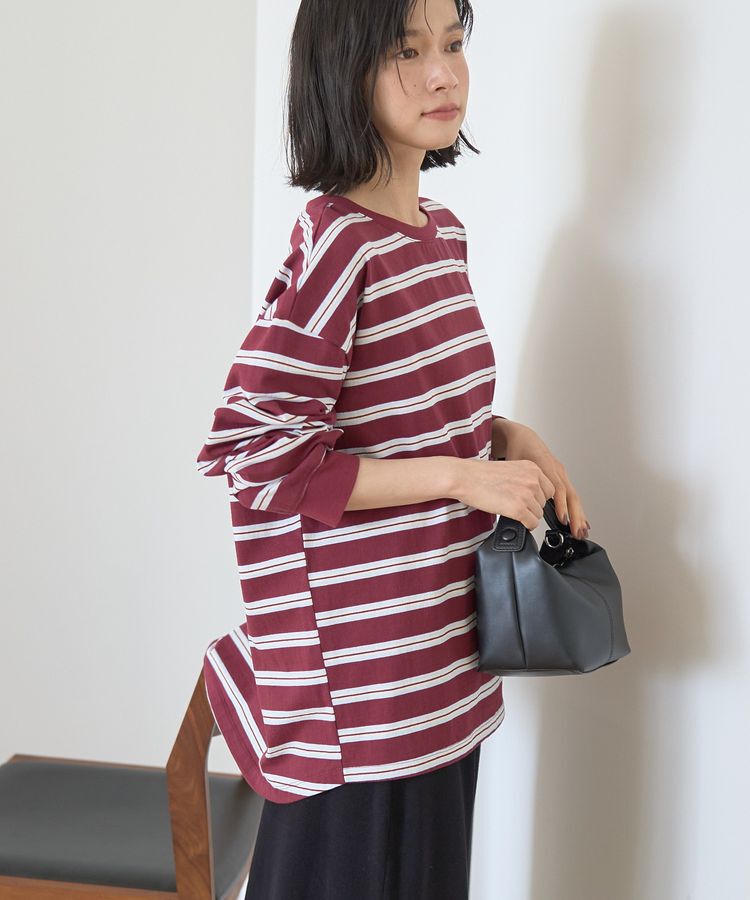 AMERICAN HOLIC「アソートボーダーロングTシャツ/チュニック」|Tシャツ・カットソー|