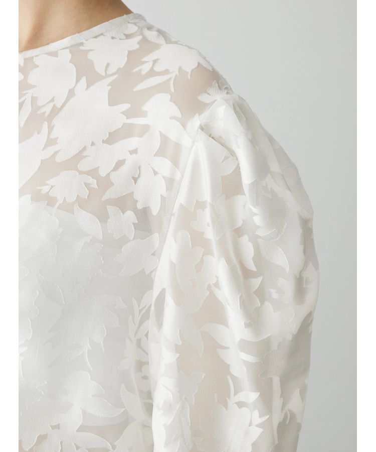 AnriettMusee「花柄オパールシャーリングブラウス」|シャツ・ブラウス|