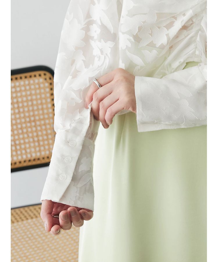 AnriettMusee「花柄オパールシャーリングブラウス」|シャツ・ブラウス|