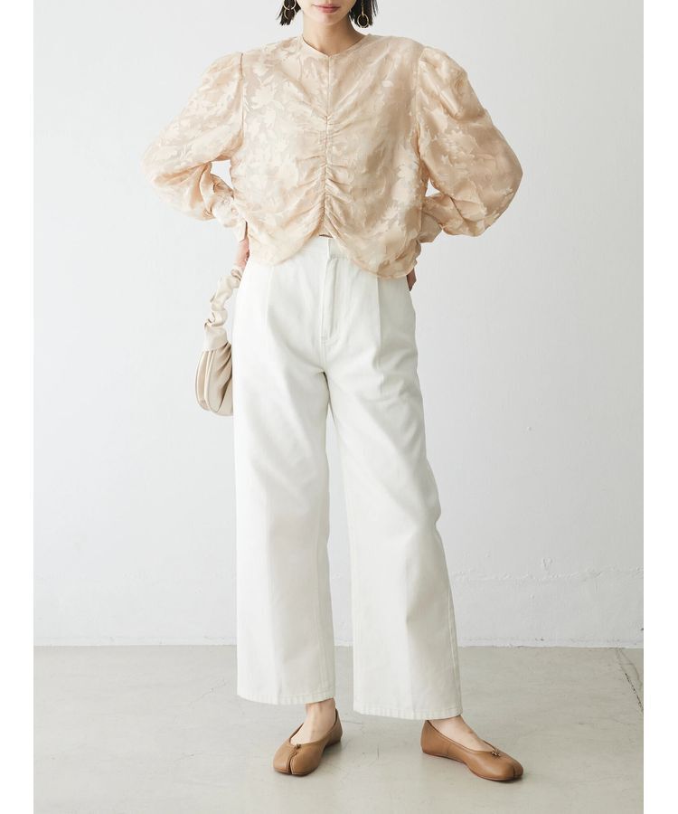 AnriettMusee「花柄オパールシャーリングブラウス」|シャツ・ブラウス|