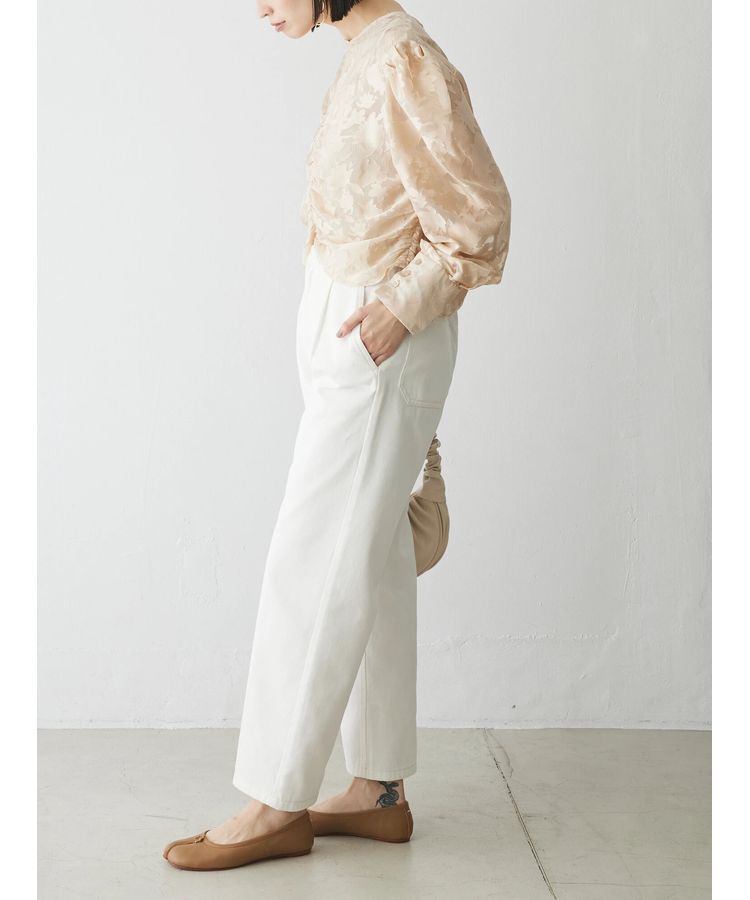 AnriettMusee「花柄オパールシャーリングブラウス」|シャツ・ブラウス|